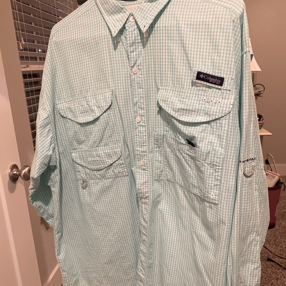 Teal Columbia Fishing shirt